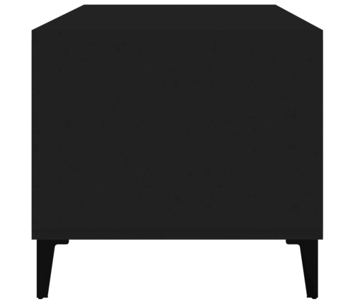 Mesa de centro madera contrachapada negro 90x49x45 cm