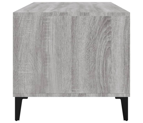 vidaXL Mesa de centro madera contrachapada gris Sonoma 90x49x45 cm