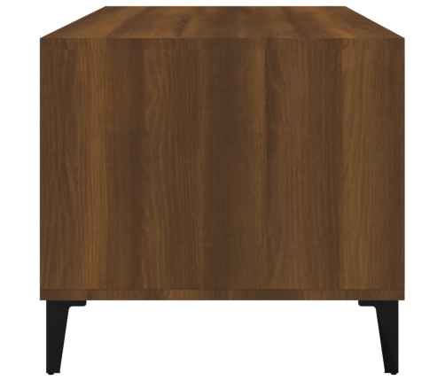 vidaXL Mesa de centro madera contrachapada roble marrón 90x49x45 cm