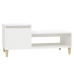 vidaXL Mesa de centro madera contrachapada blanco 100x50x45 cm