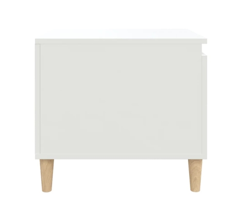 vidaXL Mesa de centro madera contrachapada blanco 100x50x45 cm