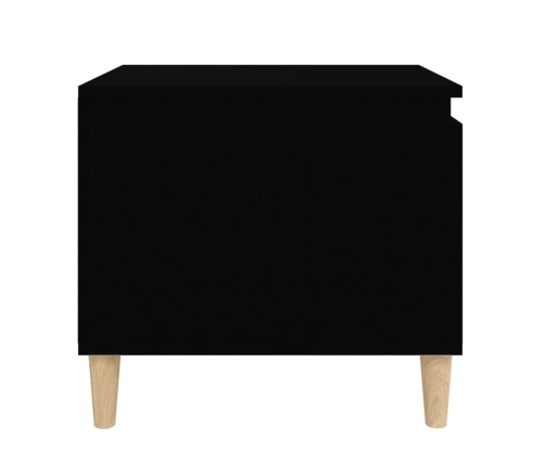 Mesa de centro madera contrachapada negro 100x50x45 cm