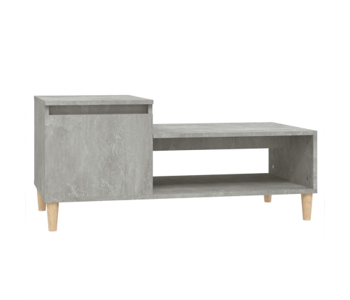 Mesa de centro madera contrachapada gris hormigón 100x50x45 cm