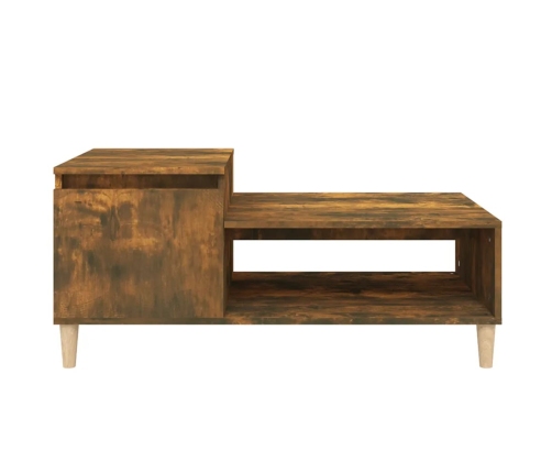 Mesa de centro madera contrachapada roble ahumado 100x50x45 cm