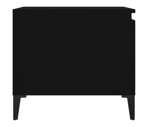 Mesa de centro madera contrachapada negro 100x50x45 cm