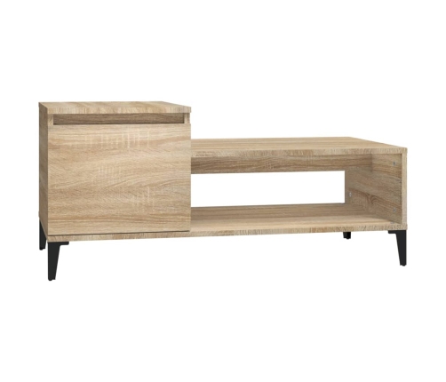 Mesa de centro madera contrachapada roble Sonoma 100x50x45 cm