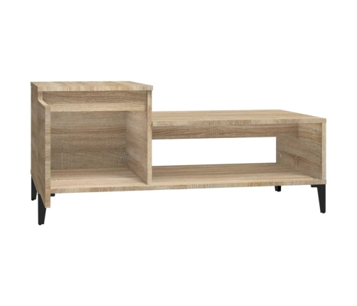 Mesa de centro madera contrachapada roble Sonoma 100x50x45 cm