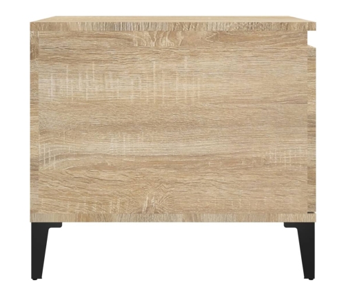 Mesa de centro madera contrachapada roble Sonoma 100x50x45 cm