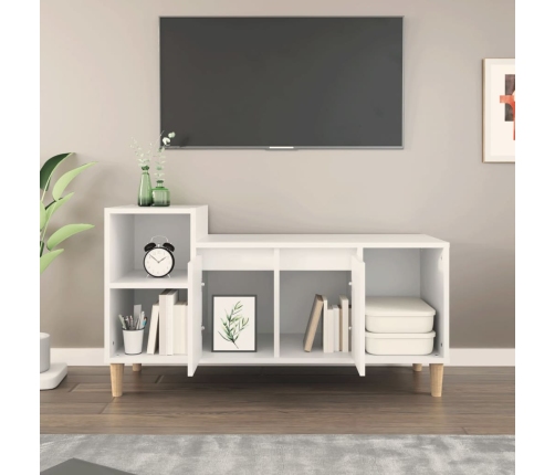 Mueble para TV madera contrachapada blanco 100x35x55 cm