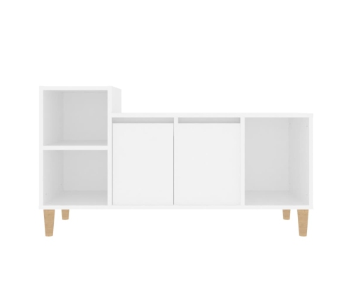 Mueble para TV madera contrachapada blanco 100x35x55 cm