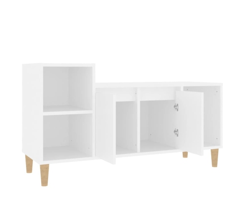 Mueble para TV madera contrachapada blanco 100x35x55 cm