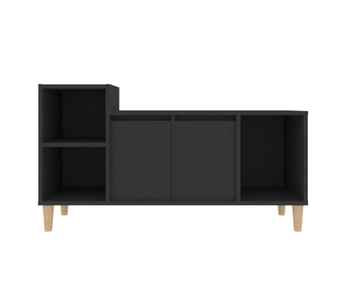 vidaXL Mueble para TV madera contrachapada negro 100x35x55 cm