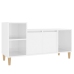 Mueble de TV madera contrachapada blanco brillo 100x35x55 cm