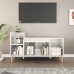 Mueble de TV madera contrachapada blanco brillo 100x35x55 cm