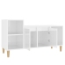 Mueble de TV madera contrachapada blanco brillo 100x35x55 cm