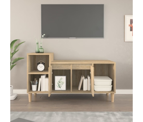 Mueble para TV madera contrachapada roble Sonoma 100x35x55 cm