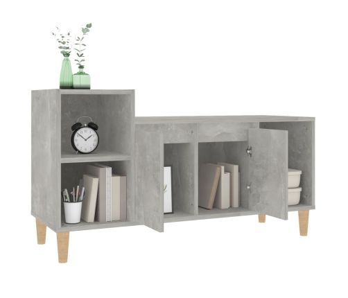 Mueble para TV madera contrachapada gris hormigón 100x35x55 cm