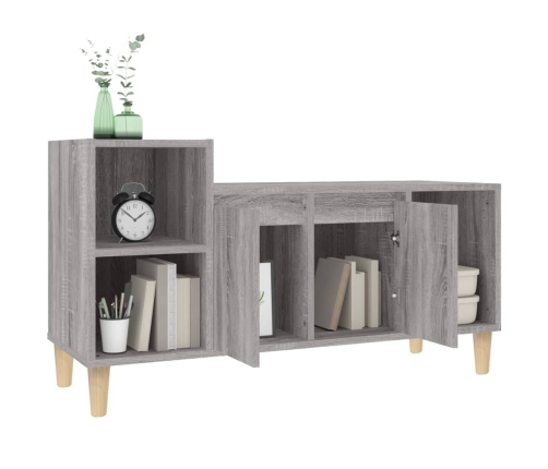 Mueble de TV madera contrachapada gris Sonoma 100x35x55 cm