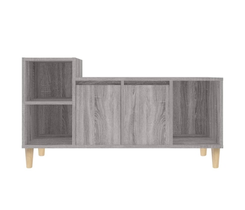 Mueble de TV madera contrachapada gris Sonoma 100x35x55 cm