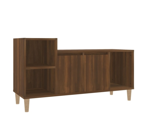 Mueble para TV madera contrachapada marrón roble 100x35x55 cm