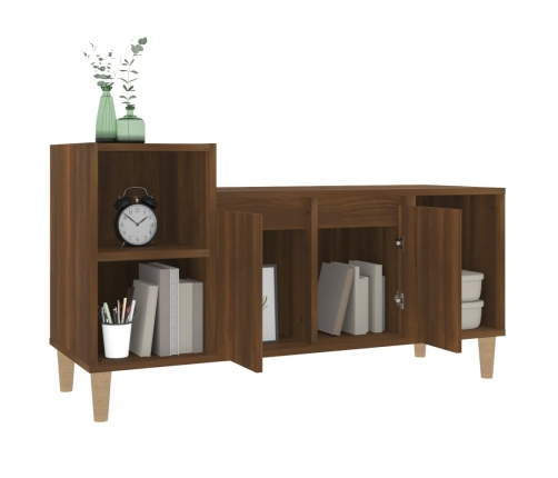 Mueble para TV madera contrachapada marrón roble 100x35x55 cm