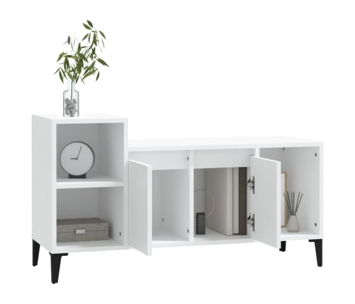 Mueble para TV madera contrachapada blanco 100x35x55 cm