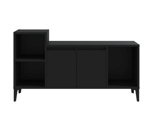 Mueble para TV madera contrachapada negro 100x35x55 cm