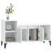 Mueble de TV madera contrachapada blanco brillo 100x35x55 cm