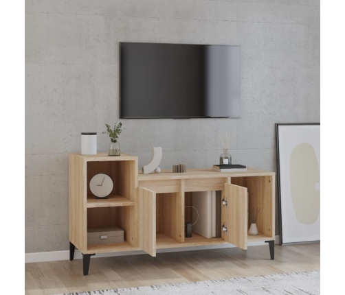 Mueble para TV madera contrachapada roble Sonoma 100x35x55 cm