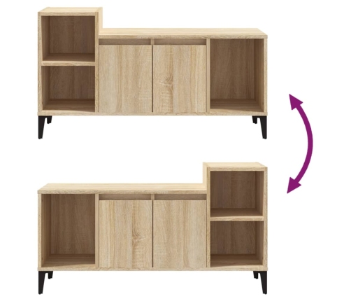 Mueble para TV madera contrachapada roble Sonoma 100x35x55 cm