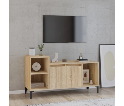 Mueble para TV madera contrachapada roble Sonoma 100x35x55 cm