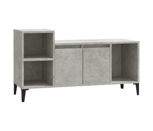 vidaXL Mueble para TV madera contrachapada gris hormigón 100x35x55 cm