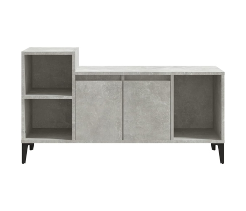 vidaXL Mueble para TV madera contrachapada gris hormigón 100x35x55 cm