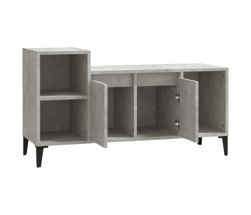 vidaXL Mueble para TV madera contrachapada gris hormigón 100x35x55 cm