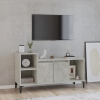 Mueble para TV madera contrachapada gris hormigón 100x35x55 cm