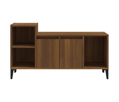 vidaXL Mueble para TV madera contrachapada marrón roble 100x35x55 cm