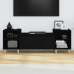 Mueble para TV madera contrachapada negro 160x35x55 cm