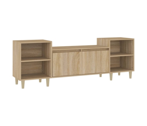 Mueble para TV madera contrachapada roble Sonoma 160x35x55 cm