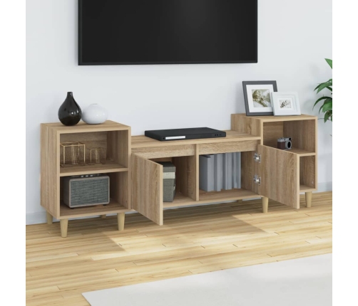 Mueble para TV madera contrachapada roble Sonoma 160x35x55 cm