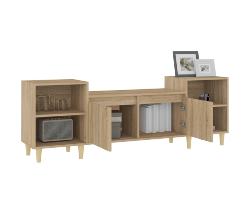 Mueble para TV madera contrachapada roble Sonoma 160x35x55 cm