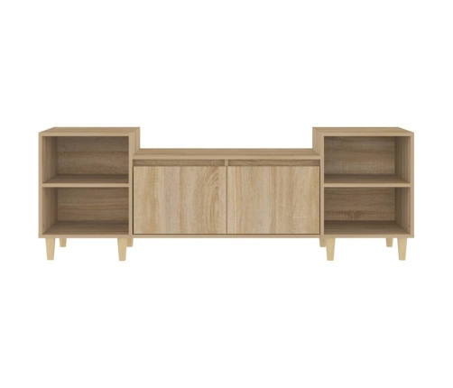 Mueble para TV madera contrachapada roble Sonoma 160x35x55 cm