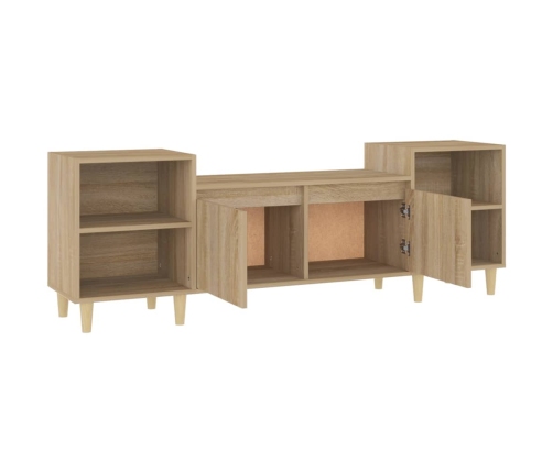 Mueble para TV madera contrachapada roble Sonoma 160x35x55 cm