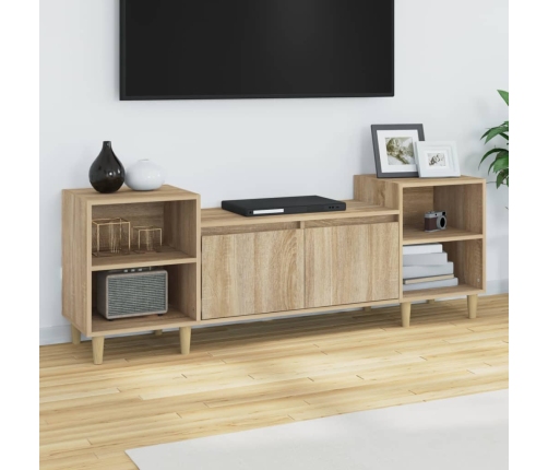 Mueble para TV madera contrachapada roble Sonoma 160x35x55 cm