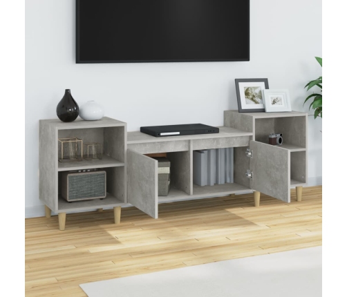 Mueble para TV madera contrachapada gris hormigón 160x35x55 cm