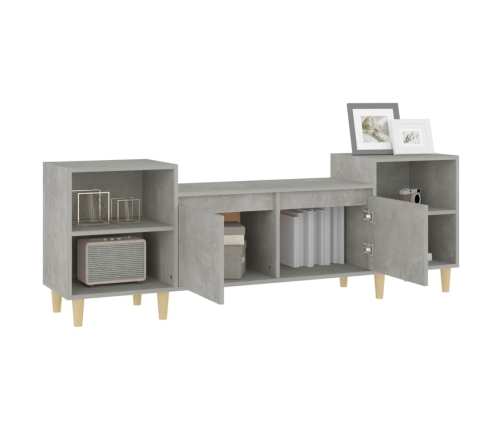 Mueble para TV madera contrachapada gris hormigón 160x35x55 cm