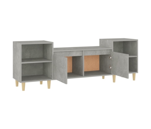 Mueble para TV madera contrachapada gris hormigón 160x35x55 cm