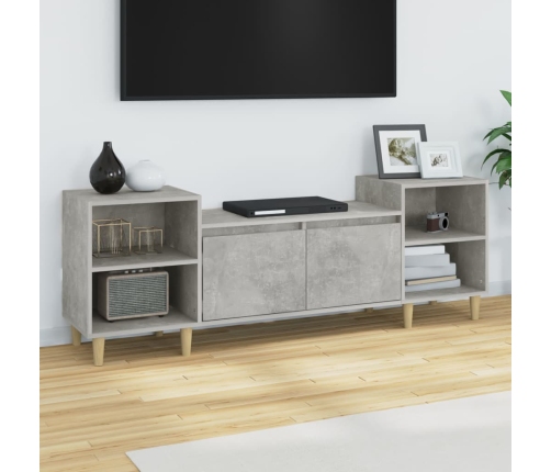 Mueble para TV madera contrachapada gris hormigón 160x35x55 cm