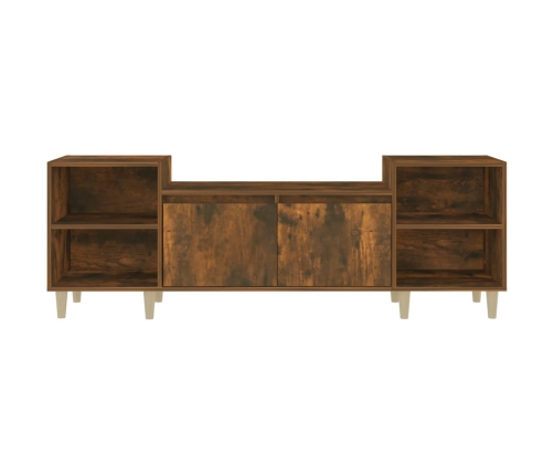 Mueble para TV madera contrachapada roble ahumado 160x35x55 cm