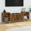 Mueble para TV madera contrachapada roble ahumado 160x35x55 cm