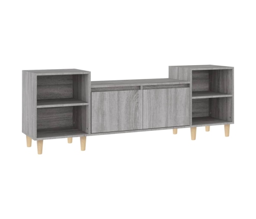 Mueble para TV madera contrachapada gris Sonoma 160x35x55 cm